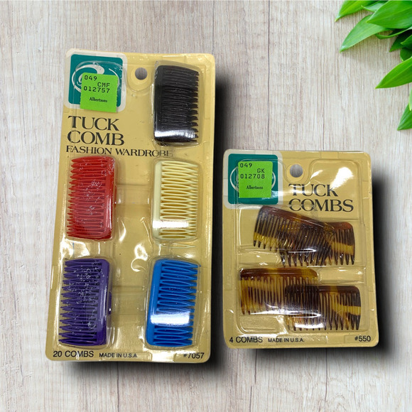 Vintage NEW 1982 GOODY Tuck Mini Combs 24 Ct #550 #7507 Multicolor Packaged main image 5